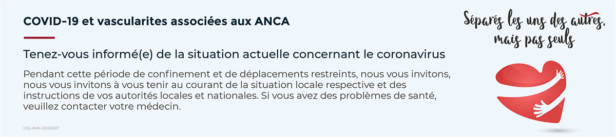 Bannière VAA invitant les patients à s'informer sur la situation épidémiologique Covid-19