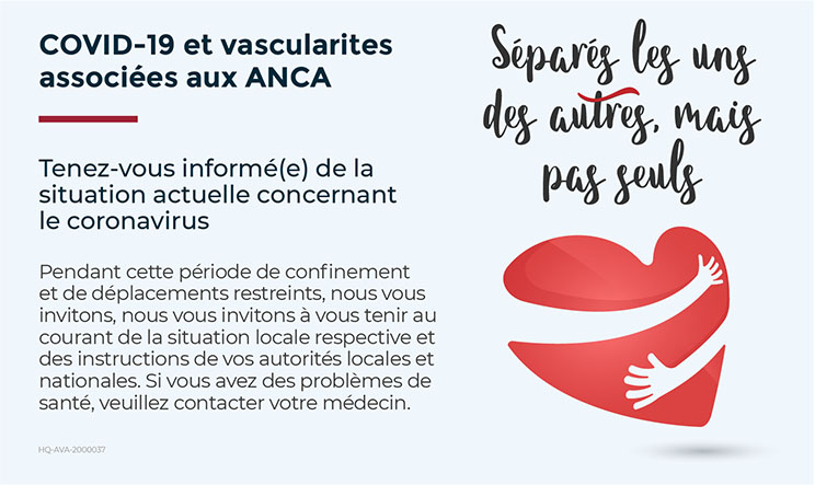 Bannière VAA invitant les patients à s'informer sur la situation épidémiologique Covid-19